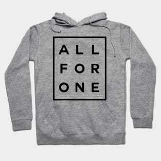 All For One Boxed (Black) Hoodie